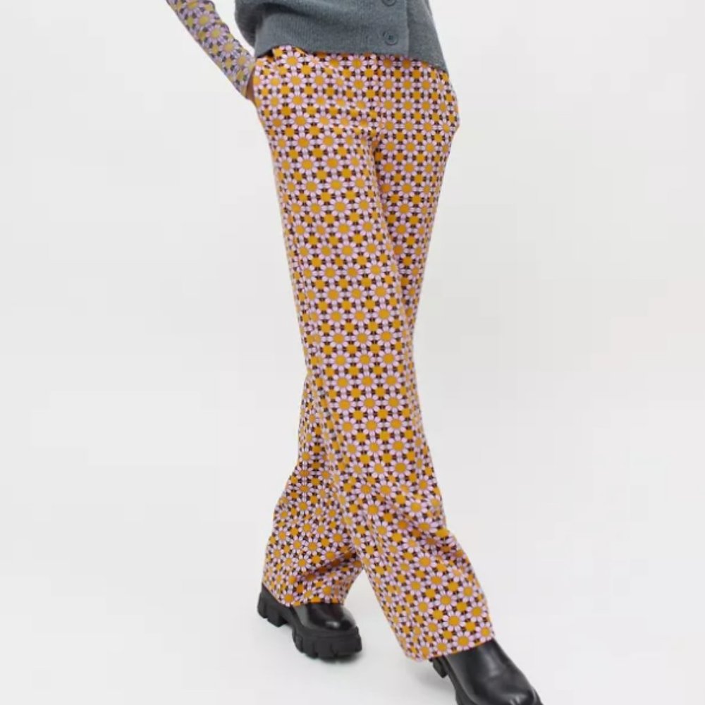 Urban Outfitters Colette Pull-On Trouser Pant Floral Print Size XXL